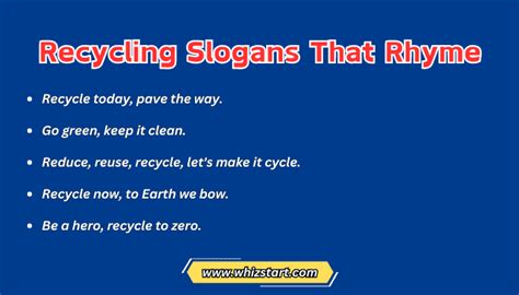 recycling slogans that rhyme